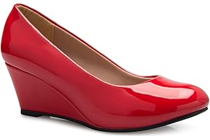 Olivia K Girls Close Round Toe Glitter Rhinestone Comfort Kitten Low Wedge