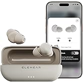ELEHEAR Delight Bluetooth OTC Hearing Aids for Seniors, Sand White | Bluetooth 5.3, AI Noise Cancellation &amp; App Control, Superior Sound Quality, Comfortable &amp; Discreet Design for Adults