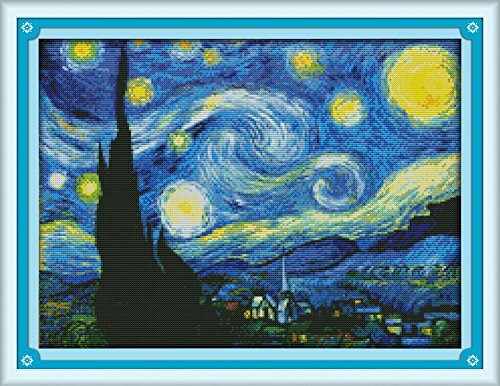 Benway Counted Cross Stitch Van Gogh Painting Starry Night 14 Count 18.5''x14.57''