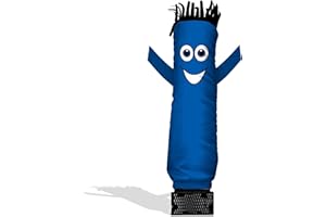 LookOurWay Air Dancers Mini Inflatable Tube Man Set - 29" Wacky Waving Inflatable Tube Guy with Blower for Desktop Advertising - Blue