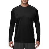 Long Sleeve Shirts for Men - Quick Dry Moisture Wicking UV UPF Sun Protection T-Shirts for Fishing Workout Swim