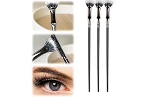 MINTIML Folding Angle Scalloped Lash Brush,Mascara Brush Eyelash Comb Separator for Upper Lower Eye Lash,Foldable Curled Eyelash Brush Eye Makeup Brush,Eye Lash Makeup Tools (3 PCS)