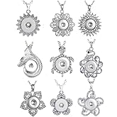 Lovglisten 9pcs Mixed Random Snap Jewelry Pendants Charms 18mm for Jewelry Making