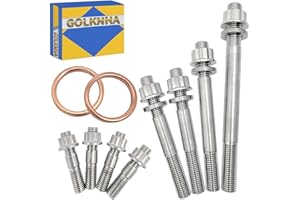 GOLKNHA Cylinder Head Titanium Head Stud Bolt Nut Kit Set Compatible with Honda TRX 400EX TRX400X 400EX 400X 1999-2014 XR400 