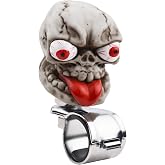 Abfer Skull Steering Wheel Spinner Knob Boosters | Resin material, 360 Degree Rotation, for Tractors Forklifts Mowers Boats Trucks,