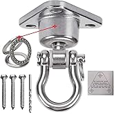 9M Stainless Steel Hanger with Smooth Swing Bearings, Heavy Duty 180°+360° Swivel Swing Hook, 1500 lb Capacity Playground Yoga Hammock Chair Rope, sandbag Porch Swing Bag Sleeve