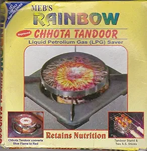 FIT N SAFE RICHBELLS Metal Gas Saver Device Chota Mini Tandoor Channi Grill Steel Jalli Barbeque Net (5 Inches)