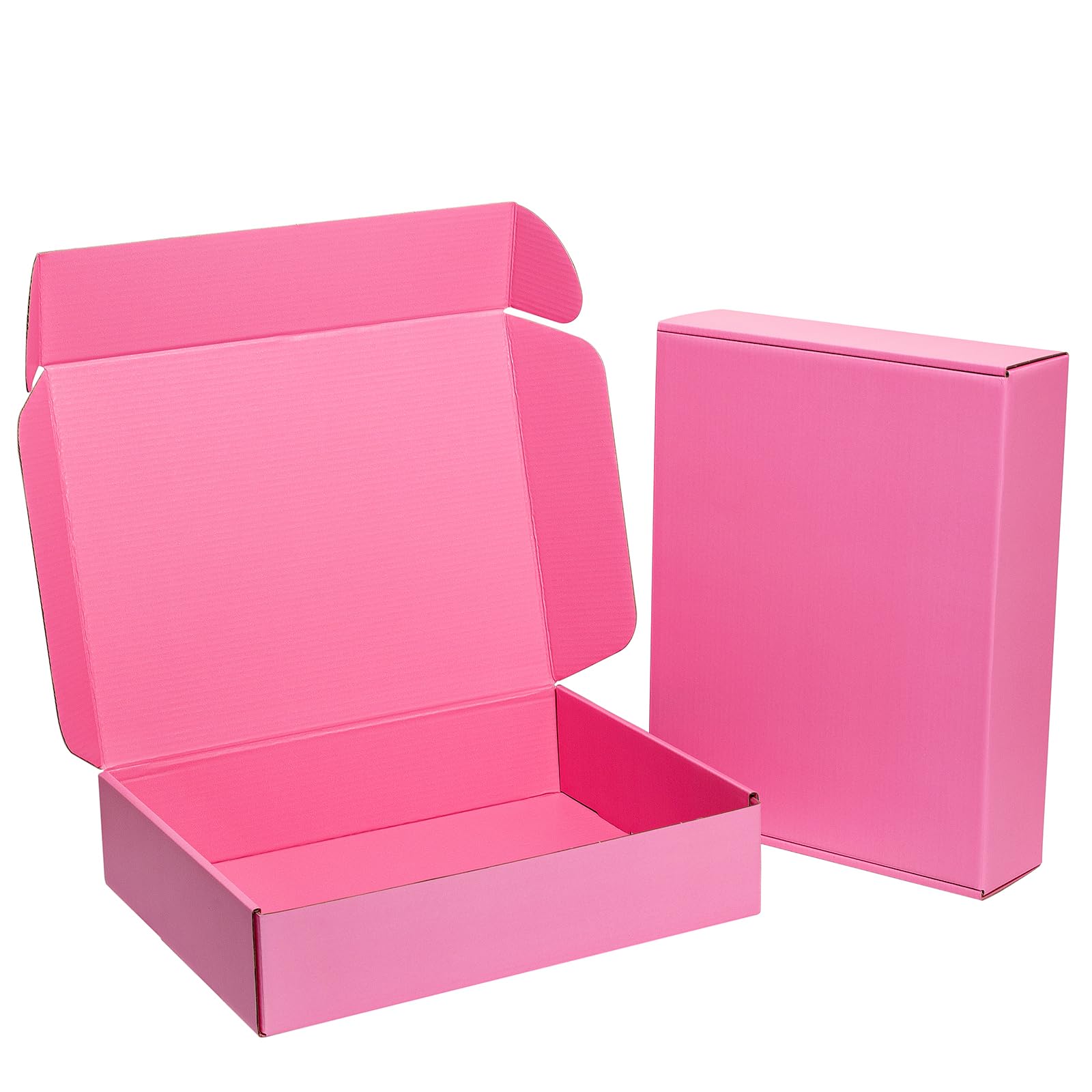 Photo 1 of **ONLY 6**Timirog Pink Shipping Boxes 13x10x3 Inches 20 Pack- Corrugated Cardboard Mailing Box for Small Business, Tab Locking Literature Mailer for Packing Jewelry Ornament Gift Craft Packaging Supplier