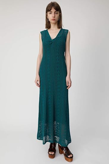Amazon マウジー ワンピース ドレス Crochet Like ドレス 010css70 0070 M グリーン レディーズ ワンピース チュニック 通販
