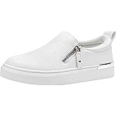 Jeossy Women's Slip On Shoes Casual Fashion Sneakers 8010 Arch Support Loafers for Women with Zipper
