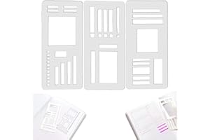 Pochoirs de planification pour journal intime, modèle flexible pour listes de contrôle, boîtes de texte, lignes de planificat