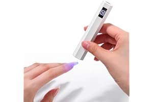 SAVILAND Essentials UV Nail Lamp: Handheld Fast Curing Mini Nail Light with 2 Timers LCD Display Rechargeable Portable UV Light for Gel Nails Art Design Rhinestone Glue Home DIY Manicure Travel