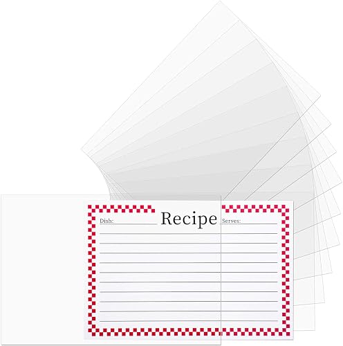 recipe card sleeves 3x5 plastic sleeves for 3x5 recipe cards RECIPE CARD PROTECTORS 3X5 24PK Vermont Kitchen Supply-parroquiadesanalbertomagno.com