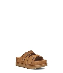 UGG Women's GOLDENSTAR HI Slide Sandal, Chestnut, 11