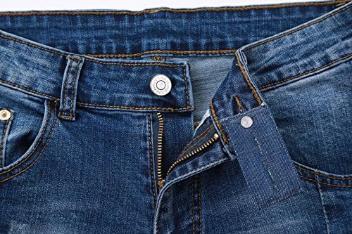 Denim Jean Waist Extender Set of 3 Colors for Men and Women with Gold Star Metal Button