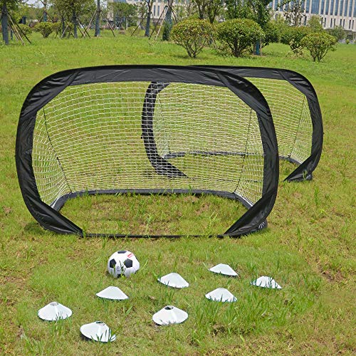 image for porayhut Large Size 6FT Pop Up Soccer Goal Sets ,Training Soccer Goal 