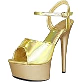 Baffoloo Womens's Platform Stiletto Heels Ankle Strap Peep Toe Sandals