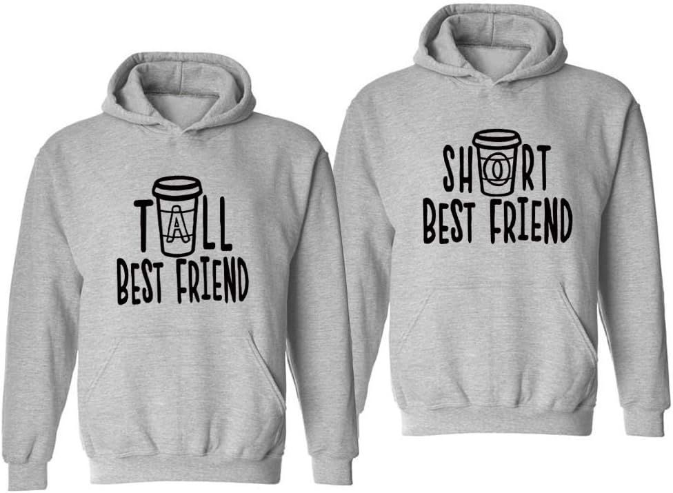Best Friends Hoodies for 2 Grils Tall and Short Best Friend Hoodies Sweatshirts Sweaters BFF Pullover