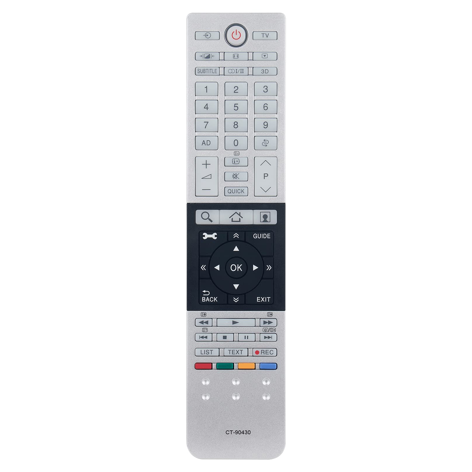 VINABTY CT-90430 Remote Control Replced Compatible with Toshiba 3D 4K TV CT-90429 58L7363RB 32L6353RK 40L6363DG 50L7363DG 50L4363DG L4333 39L4333DG 32L4333DG 40M6363D