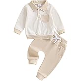 GGBNOMER Toddler Baby Boy Fall Clothes Plaid Long Sleeve Sweatshirt Tops + Casual Pants Sets 2pcs Infant Boy Winter Clothes
