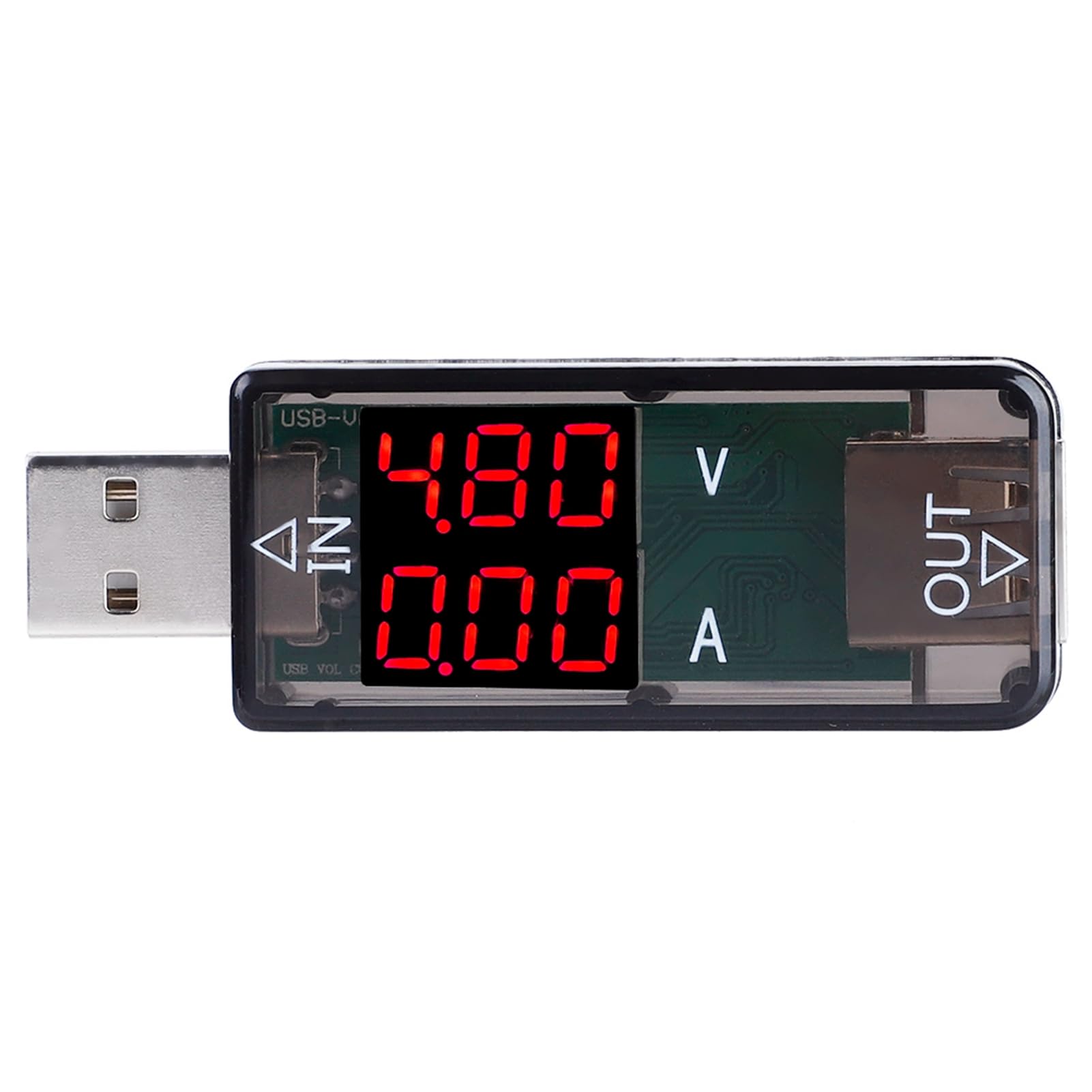 Usb Tester Meter, Akozon Color LCD Display Voltmeter Ammeter Current Meter Multimeter Charger USB Tester Test Speed of Charger Cables (Black)