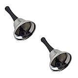 Adorox Silver Steel Hand Bell Loud Call Bell Alarm