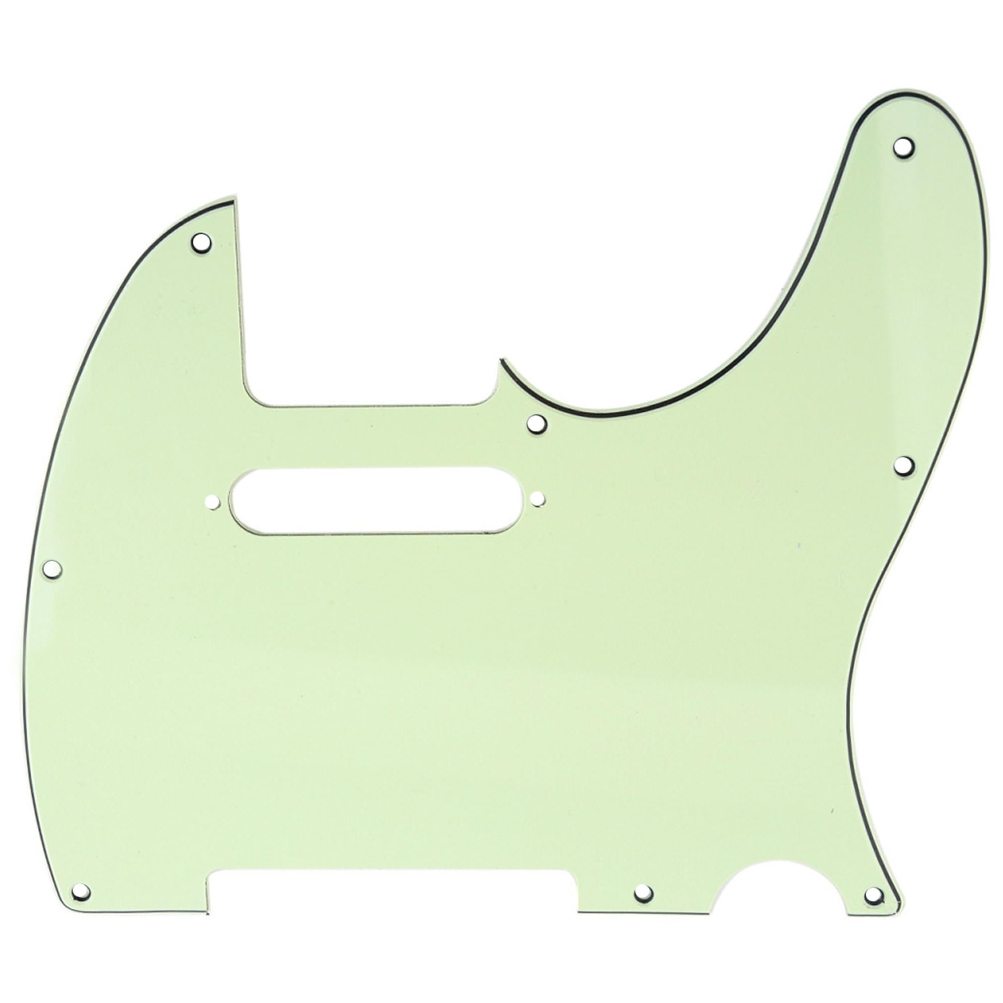 Musiclily 8 Hole Tele Pickguard Scratch Plate for Fender USA/Mexican Standard Telecaster Modern Style Electric Guitar, 3Ply Mint