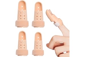 VEGCOO 4 PCS Plastic Finger Splints, Trigger Finger Cots, Finger Immobilizer, Mallet Finger Brace Mallet Dip Finger Support f
