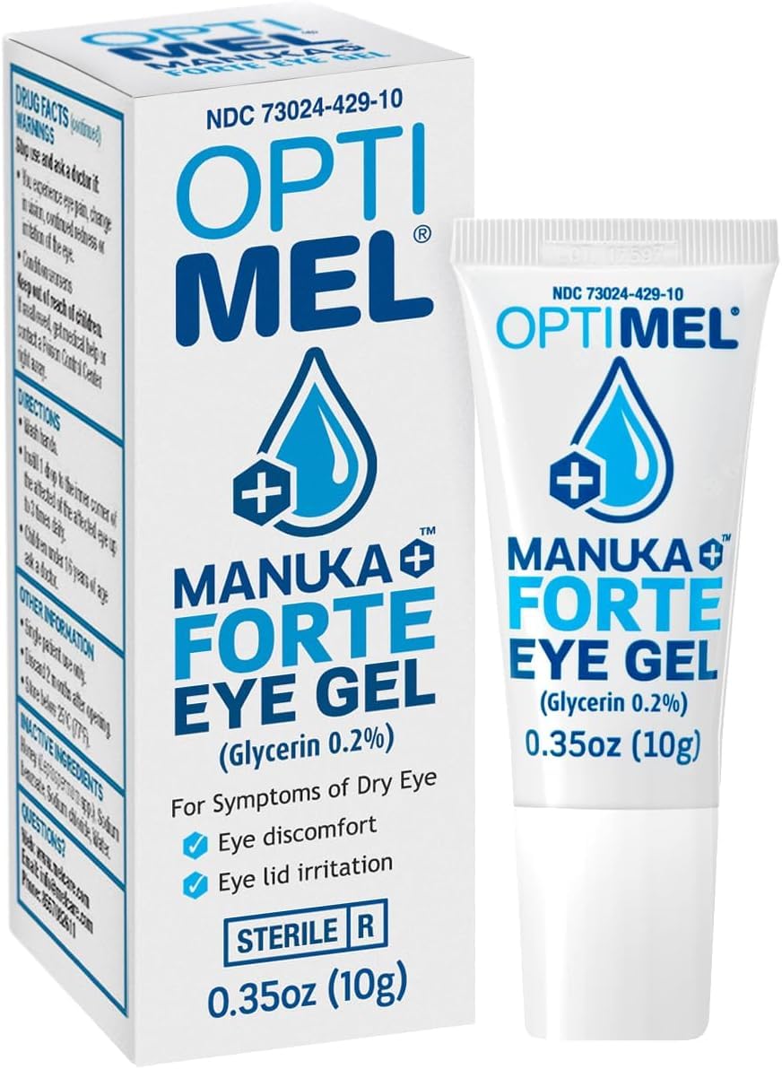 Optimel Manuka Honey Forte Eye Gel 10g - Dry Eye Treatment & Relief Eyelid Gel - Blepharitis, Corneal
