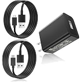 TKDY 5V 2A Power Adapter, DC 5V Charger, with USB to Type C &amp; Micro USB Port Cables. Compatible with 5Volt 2000mA 2.0A 1500mA 1.5A 1200mA 1.2A 1000mA 1A 0.5A 500mA Devices etc.