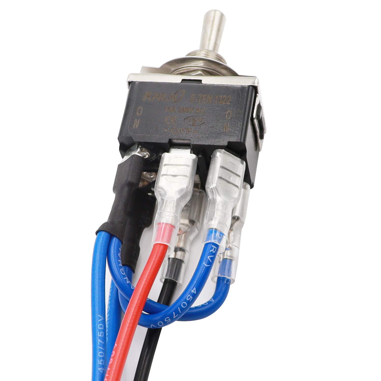 mxuteuk 2 Pcs Toggle Switch 3 Position 6 Pin Reversing Polarity DC Control Momentary Double Pole