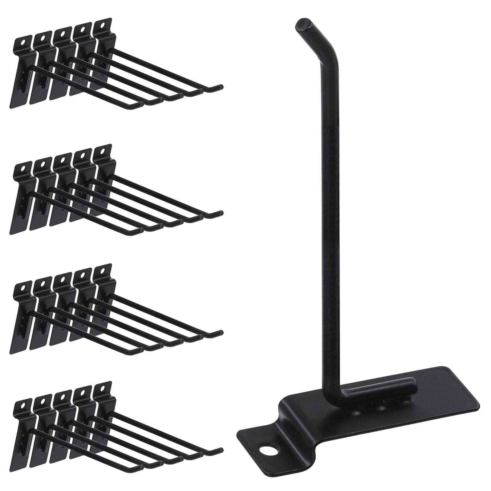 Swpeet 20Pcs 6 Inch Heavy Duty Slatwall Hooks