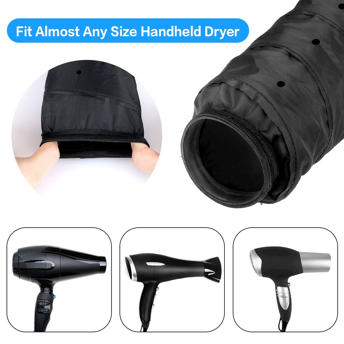 Bonnet Hood Hair Dryer Attachment- Hooded Hair Dryer Cap Hand Held Soft Adjustable for Drying Curly Styling Deep Conditioning+ Hair Dry Towel