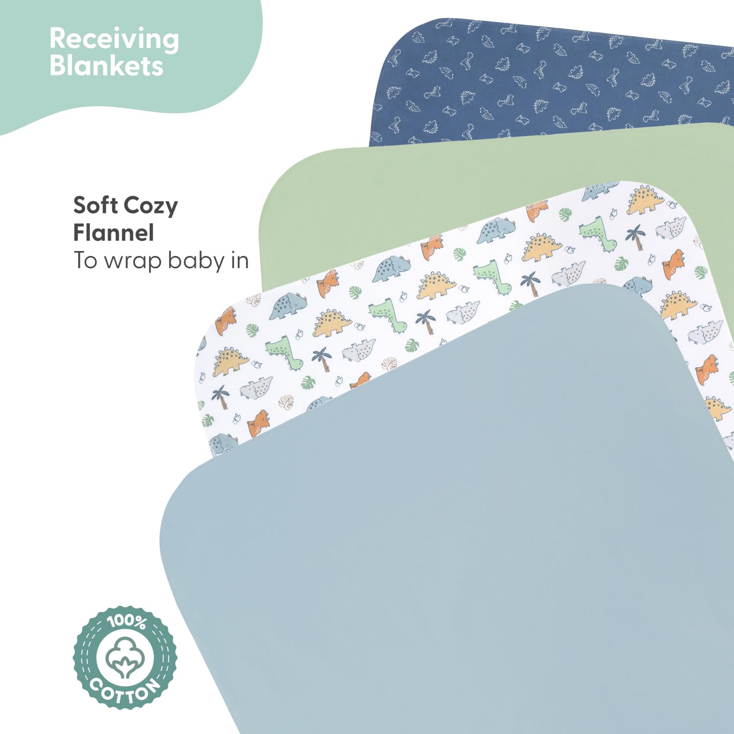 The Peanutshell Baby Layette Gift Set for Baby Boys - 23 Piece New Born Baby Boy Gift Set, Baby Clothes & Newborn Essentials Must Haves - Newborn Baby Boy Clothes 0-3 Months - Dinosaur