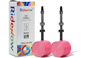 BIBIKE 2 Pack Ridenow TPU Tubes 700x18-32C/32-47C with Metal Presta Valve, Removable Valve Core