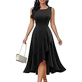 DRESSTELLS Women's Cocktail Party Formal Wedding Guest Church Modest Prom Long High Low Evening Dress