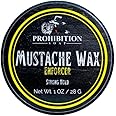 Prohibition Soap MUSTACHE WAX | Enforcer | for Styling Mustache or Beard, With Beeswax, Organic Golden Jojoba Oil, and Argan Oil, Premium Blend, Strong Hold, Silicone-Free…