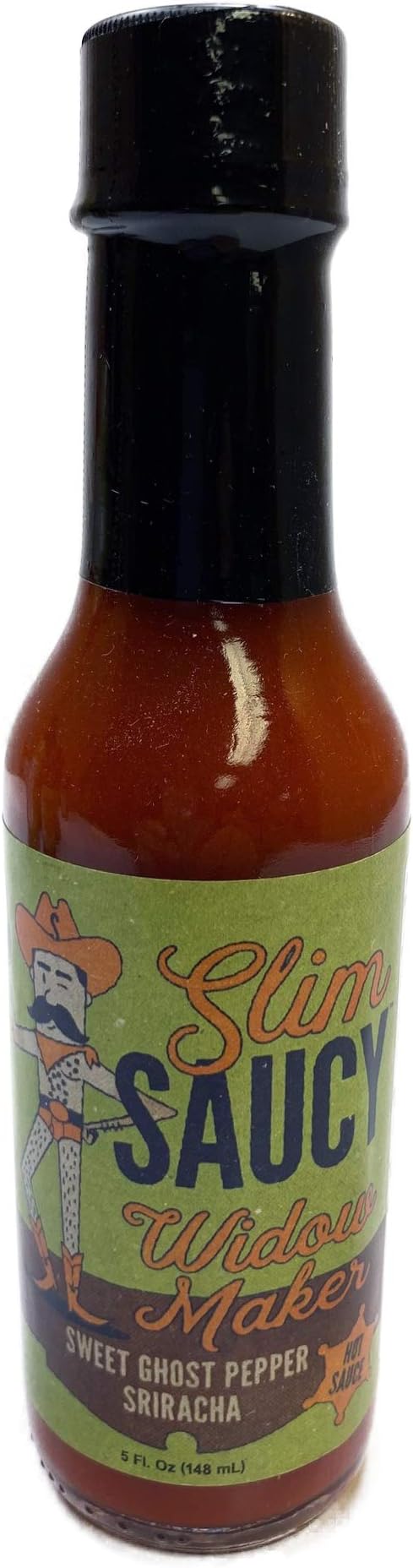 Sweet Ghost Pepper Sriracha - "Widow Maker" by Slim Saucy - Gluten Free, Low Carbs, Keto Friendly Hot Sauce