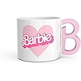 Zak Designs Barbie Ceramic Coffee Mug for Hot Drinks, Collectible Keepsake with Sculpted Handle (15 oz, Barbie)