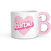 Zak Designs Barbie Ceramic Coffee Mug for Hot Drinks, Collectible Keepsake with Sculpted Handle (15 oz, Barbie)
