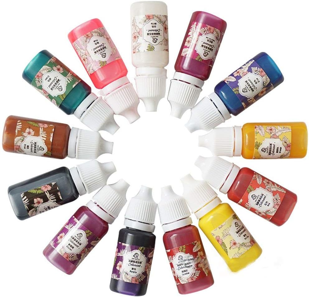 Liquid Pigment for UV Resin, Ultraviolet Curing Resin Dye Pigment 10ml, Handmade Art Crafts (Orange)