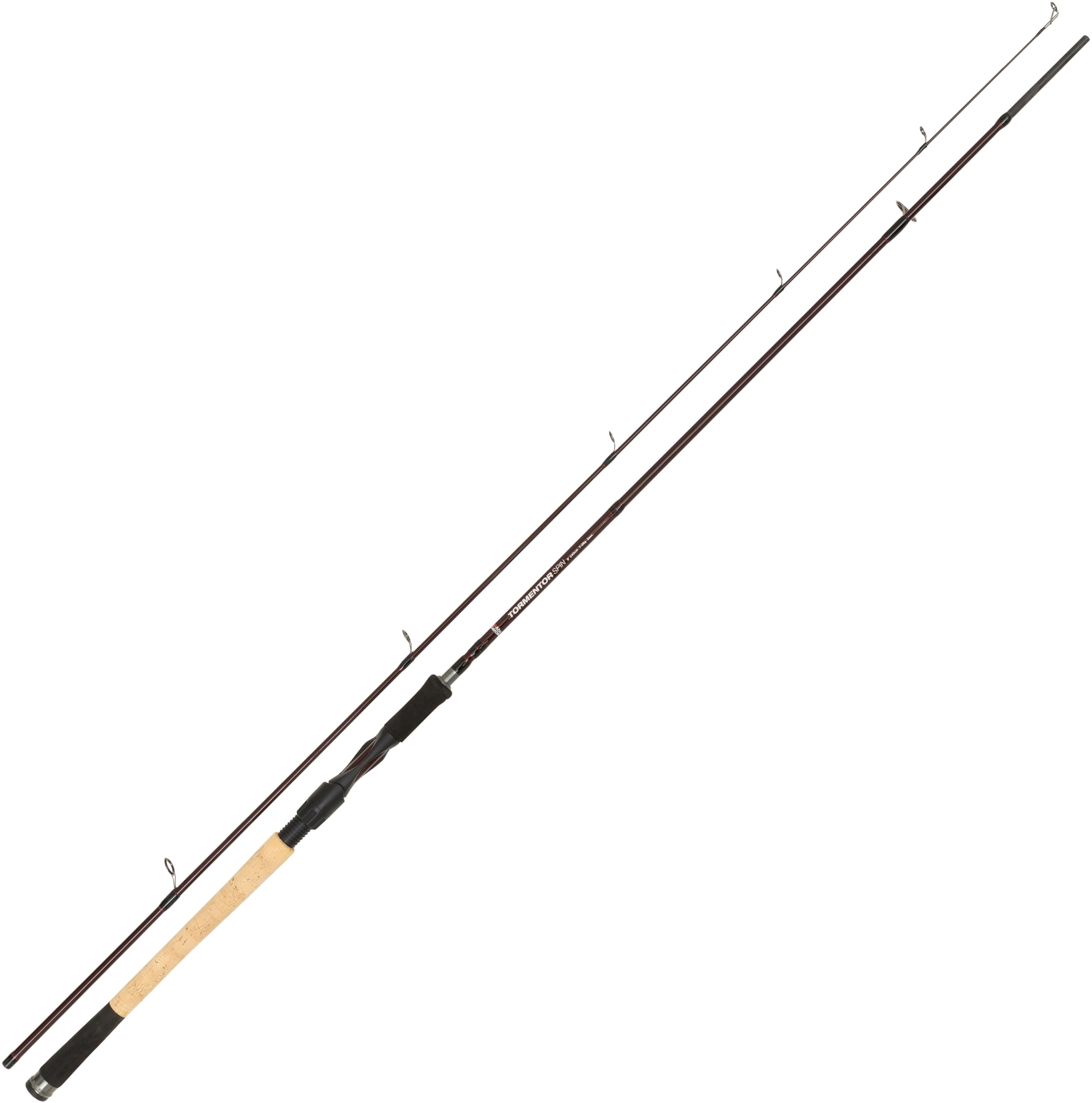 Abu Garcia Tormentor Spinning Rod, Fishing Rod, Spinning Rods, Slim Blank, Premium Cork Handle, All-Round Predator Fishing Rod, Unisex, Black, 2.74m | 7-28g