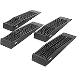 VIVOHOME Heavy Duty Plastic Car Vehicle Truck Service Ramps 6 Ton Wheels Lift Maintenance Pack of 4