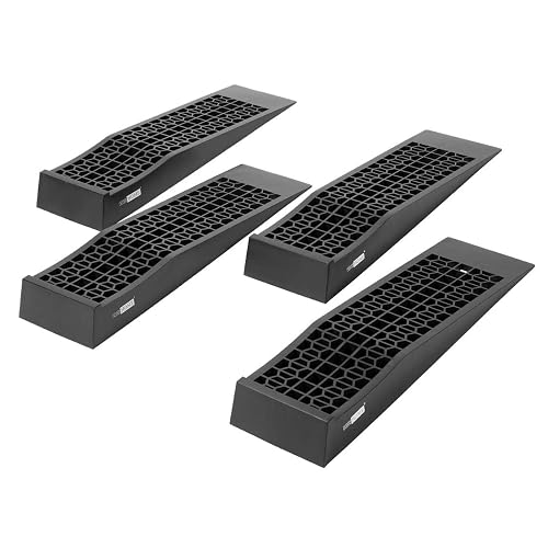 VIVOHOME Car Service Ramps Low Profile Plastic 6 Ton Race Truck Ramps ...