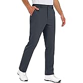 TACVASEN Golf Pants Men Stretch Classic Fit Mens Slacks Straight Leg Lightweight Pants with Zipper Pockets for Dress Work