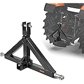 VEVOR 3 Point Hitch Receiver with 2 in Receiver, 3pt Quick Hitch Attachment, 3,000 lbs Capacity, Heavy Duty Tractor Tow Drawbar Adapter, Compatible with Kubota, Mahindra, John Deere, Massey Ferguson