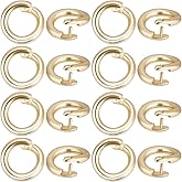 Beebeecraft 1 Box 50Pcs Locking Jump Ring OD 5.5mm ID 3mm 18K Gold Plated Round Connector Split Jump Rings Open O Ring for Charms Necklaces Pendants Bracelets Jewelry Making