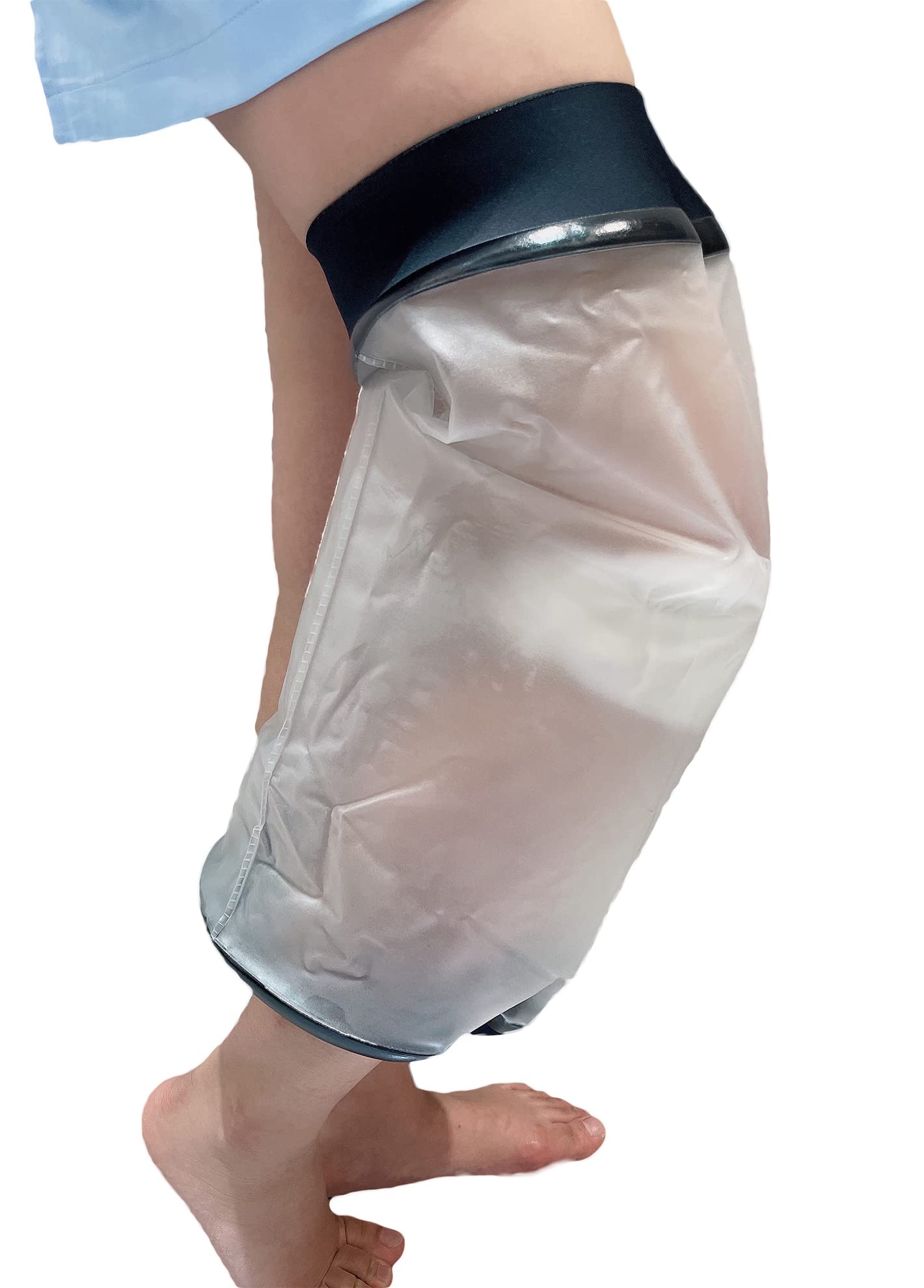 KEEFITT Knee Cast Cover for Shower, Waterproof Knee Shower Protector for Knee Replacement and ACL Surgery, Wound, Burns Watertight Protection