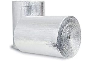 TRADE WINDS Reflective Foil Insulation Poly-Air Foam Radiant Barrier Bubble Film Heat Blocker RV Window No Tear for Winter Weatherproof Attics Windows Garages RV's Ducts (R8/FIRE Rated/Weatherproof) (3ft x 25ft)