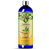 Cold-Pressed Unrefined USDA Certified Organic Neem Oil by Ancient Health Remedies Pure & All Natural-Excellent Bulk Carrier Oil For Anti-aging, Healthy Hair & Skin (INDIA) (16 oz)